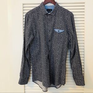 Zara Man Long Sleeve Shirt Floral Print